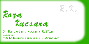 roza kucsara business card